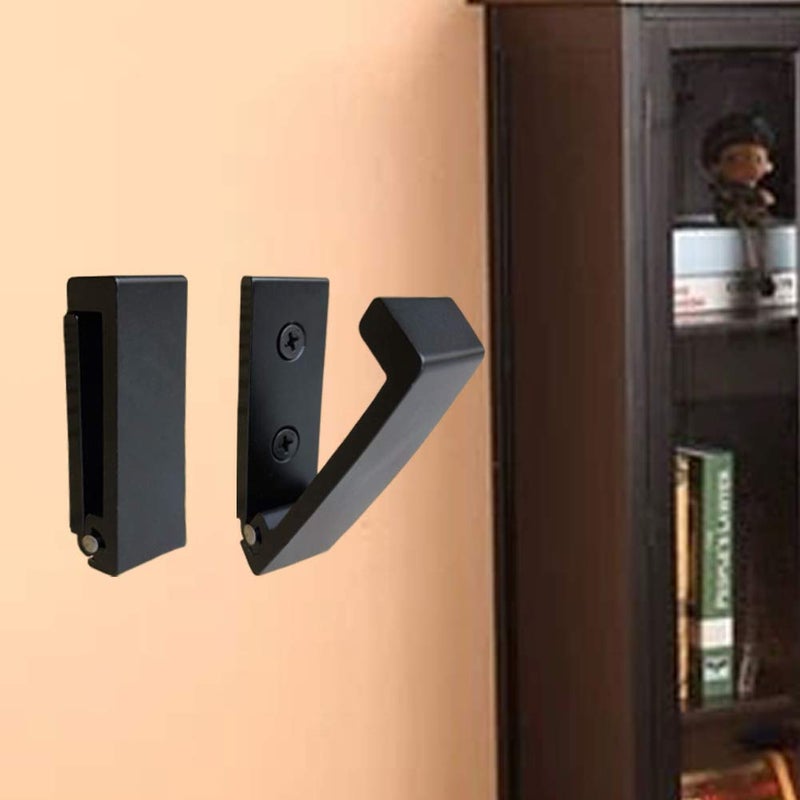 ZEYU Folding Coat Hooks, 5Pcs Wall Hooks for Hanging Coat Towel Hooks Hardware Heavy Duty Aluminum Alloy Headphone Holder No Rust Wall Mounted with Screws for Bags Fitness Equipment - Image 3